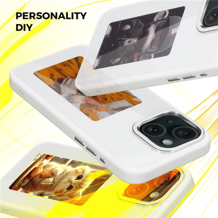 4 Color E Ink Phone Case for iPhone 15 Case Smart NFC DIY Display Imaging, Black / White / Red / Yellow