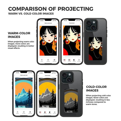 E Ink Phone Case for iPhone 13  / 14 Smart NFC Phone Case Photo, Black / White / Red / Yellow 4-Color