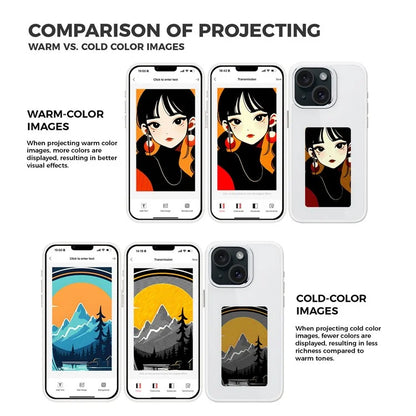 E Ink Phone Case for iPhone 13  / 14 Smart NFC Phone Case Photo, Black / White / Red / Yellow 4-Color