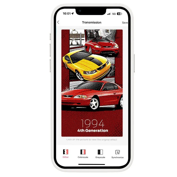 E Ink Phone Case for iPhone 13  / 14 Smart NFC Phone Case Photo, Black / White / Red / Yellow 4-Color
