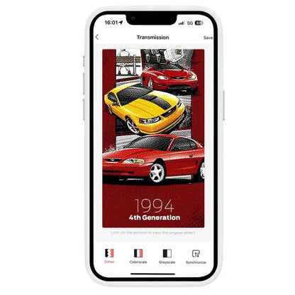 E Ink Phone Case for iPhone 13  / 14 Smart NFC Phone Case Photo, Black / White / Red / Yellow 4-Color