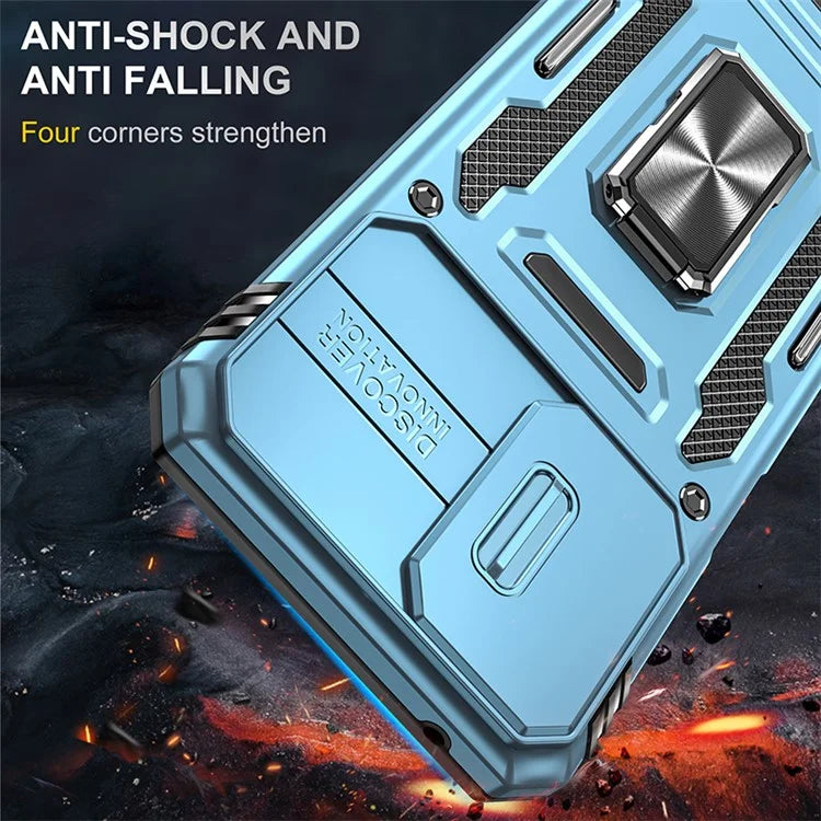 Armor Series For Motorola Moto G Stylus 5G (2024) Case PC+TPU Lens Protection Kickstand Phone Cover
