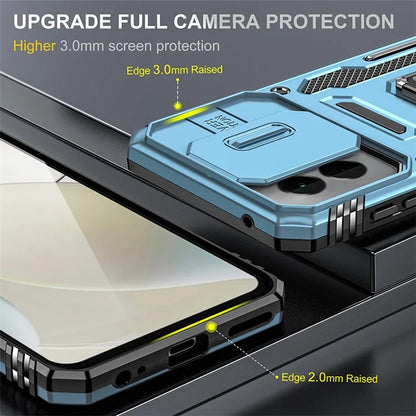 Armor Series For Motorola Moto G Stylus 5G (2024) Case PC+TPU Lens Protection Kickstand Phone Cover