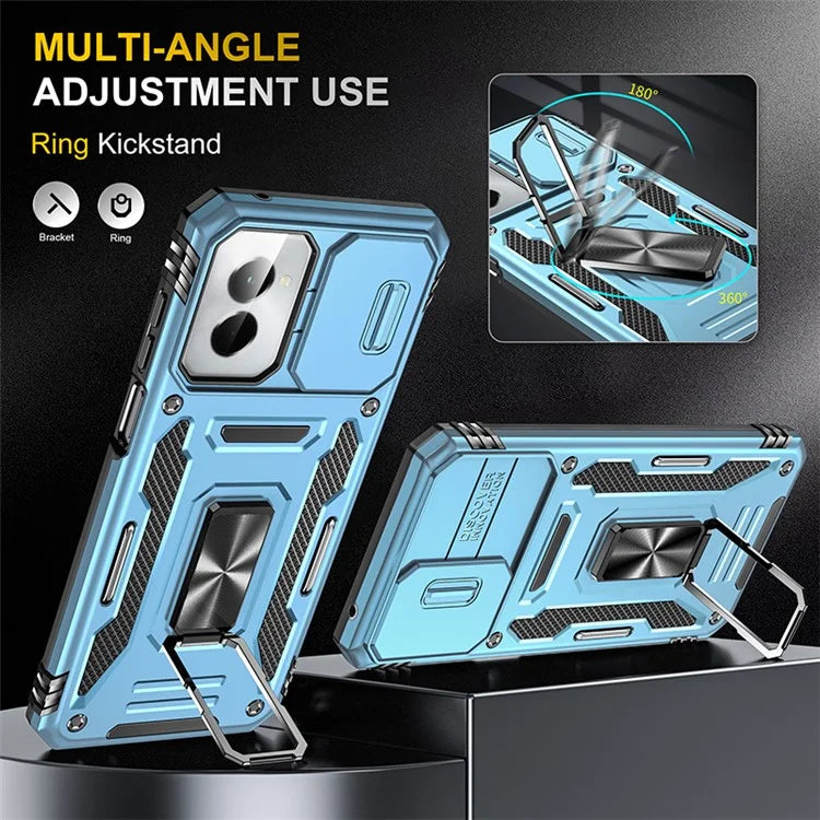 Armor Series For Motorola Moto G Stylus 5G (2024) Case PC+TPU Lens Protection Kickstand Phone Cover