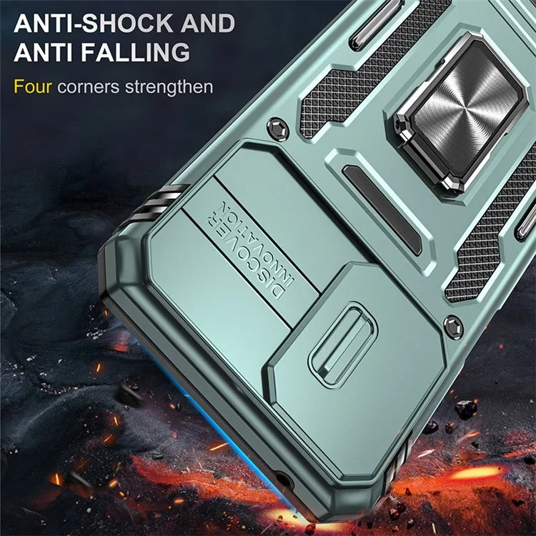 Armor Series For Motorola Moto G Stylus 5G (2024) Case PC+TPU Lens Protection Kickstand Phone Cover