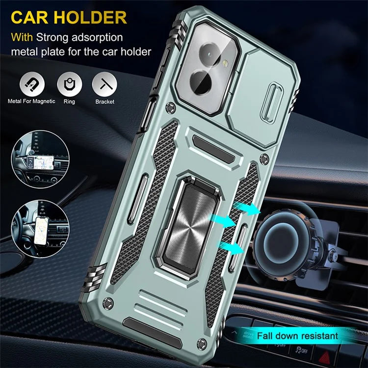 Armor Series For Motorola Moto G Stylus 5G (2024) Case PC+TPU Lens Protection Kickstand Phone Cover