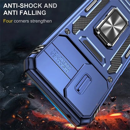 Armor Series For Motorola Moto G Stylus 5G (2024) Case PC+TPU Lens Protection Kickstand Phone Cover