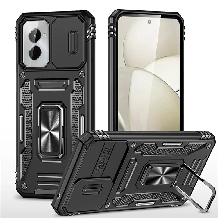 Armor Series For Motorola Moto G Stylus 5G (2024) Case PC+TPU Lens Protection Kickstand Phone Cover
