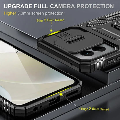 Armor Series For Motorola Moto G Stylus 5G (2024) Case PC+TPU Lens Protection Kickstand Phone Cover