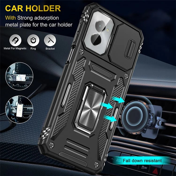 Armor Series For Motorola Moto G Stylus 5G (2024) Case PC+TPU Lens Protection Kickstand Phone Cover