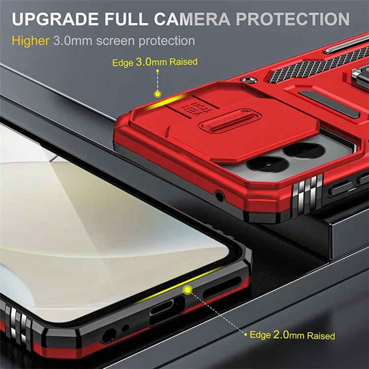 Armor Series For Motorola Moto G Stylus 5G (2024) Case PC+TPU Lens Protection Kickstand Phone Cover