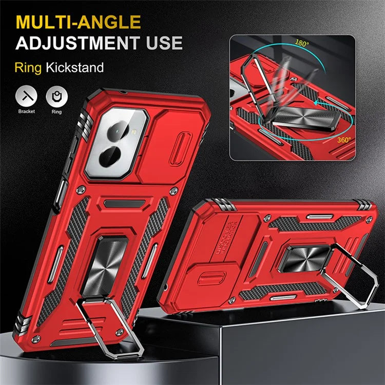 Armor Series For Motorola Moto G Stylus 5G (2024) Case PC+TPU Lens Protection Kickstand Phone Cover
