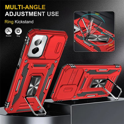 Armor Series For Motorola Moto G Stylus 5G (2024) Case PC+TPU Lens Protection Kickstand Phone Cover