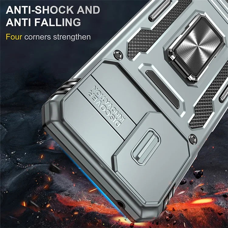 Armor Series For Motorola Moto G Stylus 5G (2024) Case PC+TPU Lens Protection Kickstand Phone Cover