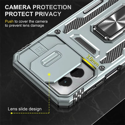 Armor Series For Motorola Moto G Stylus 5G (2024) Case PC+TPU Lens Protection Kickstand Phone Cover