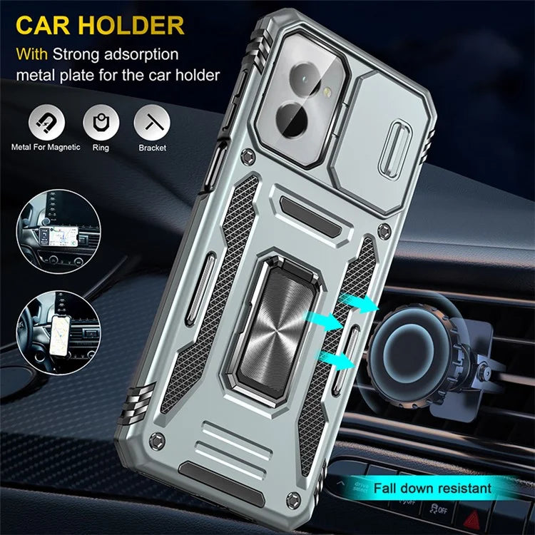 Armor Series For Motorola Moto G Stylus 5G (2024) Case PC+TPU Lens Protection Kickstand Phone Cover