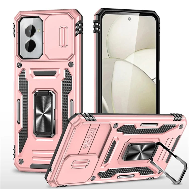 Armor Series For Motorola Moto G Stylus 5G (2024) Case PC+TPU Lens Protection Kickstand Phone Cover