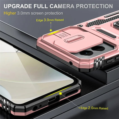 Armor Series For Motorola Moto G Stylus 5G (2024) Case PC+TPU Lens Protection Kickstand Phone Cover