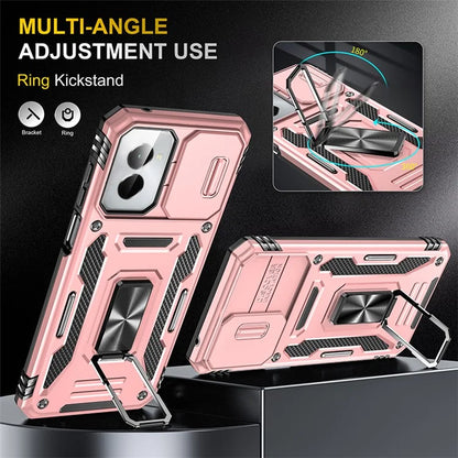 Armor Series For Motorola Moto G Stylus 5G (2024) Case PC+TPU Lens Protection Kickstand Phone Cover