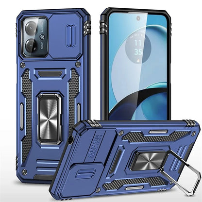 Armor Series For Motorola Moto G14 4G Case Camera Protection PC+TPU Kickstand Shockproof Phone Cover