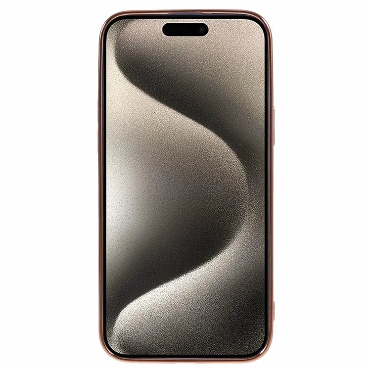 For iPhone 15 Plus Shockproof Case Electroplating TPU Phone Cover with Strap