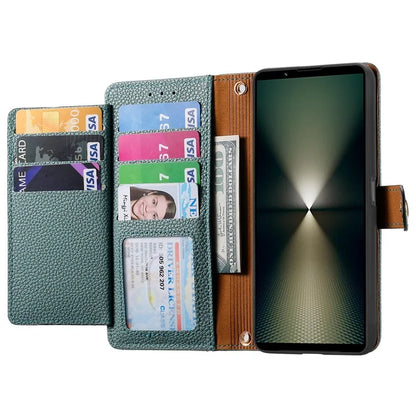 For Sony Xperia 1 VI Case RFID Blocking Zipper Flip Leather Phone Cover