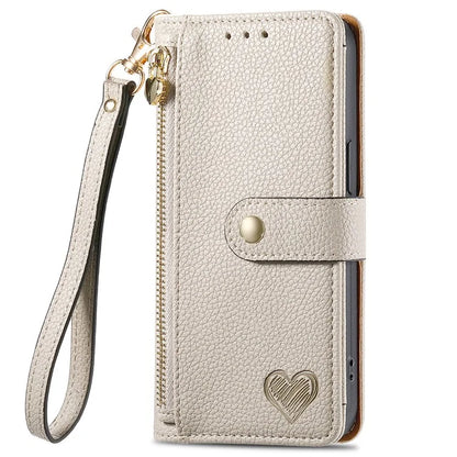 For Sony Xperia 1 VI Case RFID Blocking Zipper Flip Leather Phone Cover