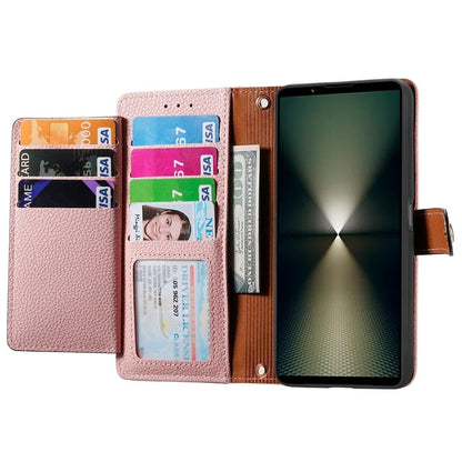 For Sony Xperia 1 VI Case RFID Blocking Zipper Flip Leather Phone Cover