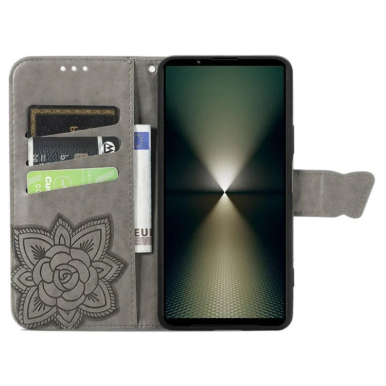 For Sony Xperia 1 VI Case Butterfly Pattern PU Leather Flip Phone Cover