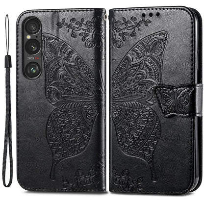 For Sony Xperia 1 VI Case Butterfly Pattern PU Leather Flip Phone Cover
