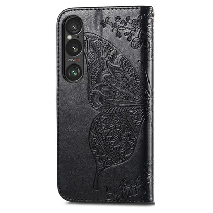 For Sony Xperia 1 VI Case Butterfly Pattern PU Leather Flip Phone Cover