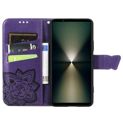 For Sony Xperia 1 VI Case Butterfly Pattern PU Leather Flip Phone Cover