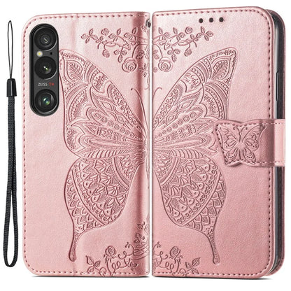 For Sony Xperia 1 VI Case Butterfly Pattern PU Leather Flip Phone Cover
