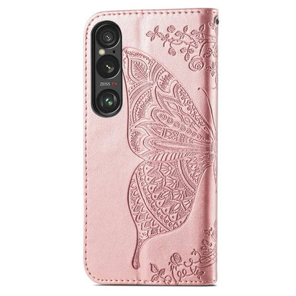 For Sony Xperia 1 VI Case Butterfly Pattern PU Leather Flip Phone Cover