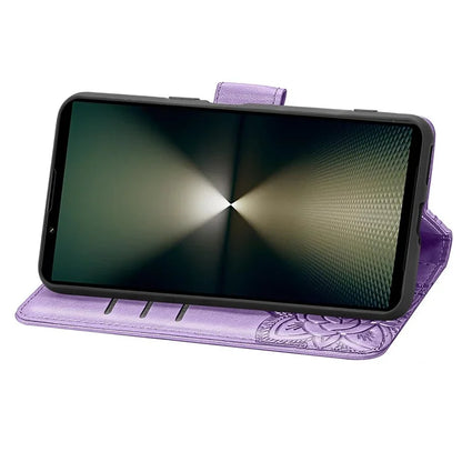 For Sony Xperia 1 VI Case Butterfly Pattern PU Leather Flip Phone Cover