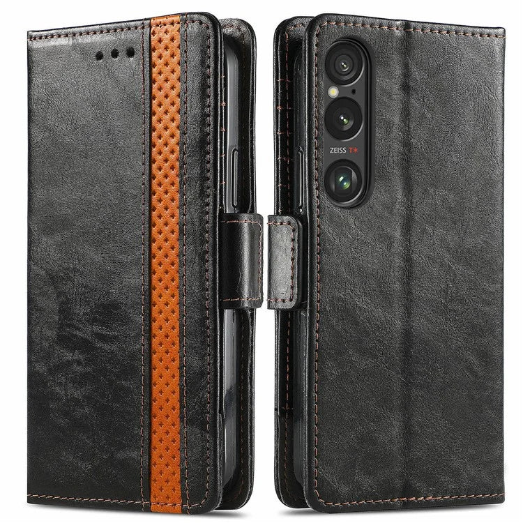 CASENEO 002 Series For Sony Xperia 1 VI Case Wallet Leather Splicing Phone Cover
