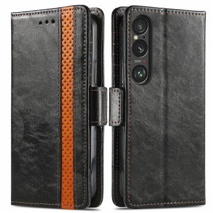 CASENEO 002 Series For Sony Xperia 1 VI Case Wallet Leather Splicing Phone Cover
