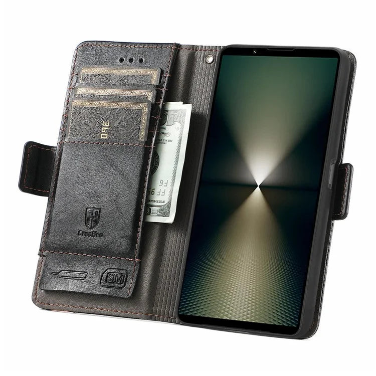 CASENEO 002 Series For Sony Xperia 1 VI Case Wallet Leather Splicing Phone Cover