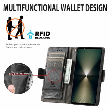 CASENEO 002 Series For Sony Xperia 1 VI Case Wallet Leather Splicing Phone Cover