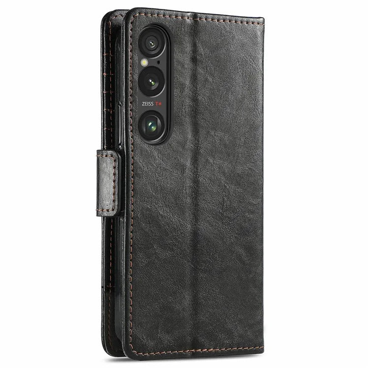 CASENEO 002 Series For Sony Xperia 1 VI Case Wallet Leather Splicing Phone Cover