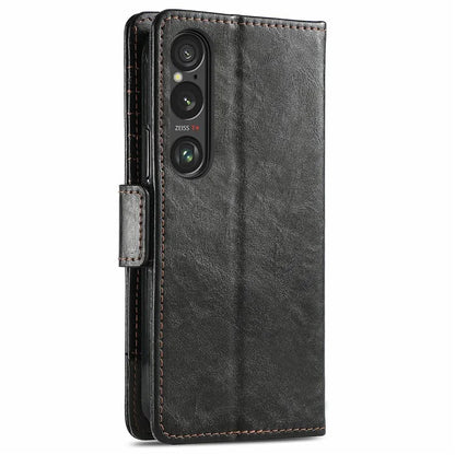CASENEO 002 Series For Sony Xperia 1 VI Case Wallet Leather Splicing Phone Cover
