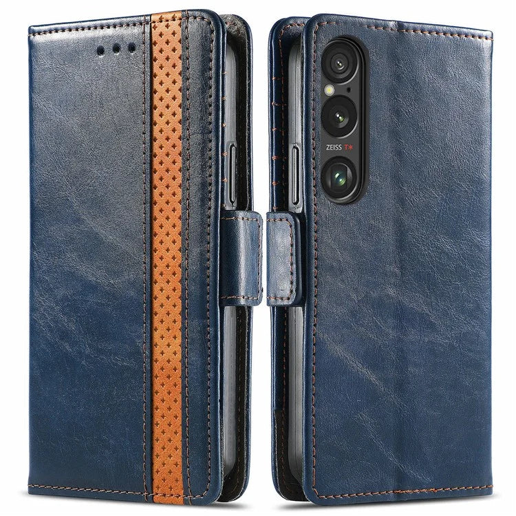 CASENEO 002 Series For Sony Xperia 1 VI Case Wallet Leather Splicing Phone Cover