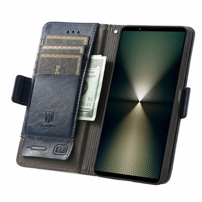 CASENEO 002 Series For Sony Xperia 1 VI Case Wallet Leather Splicing Phone Cover