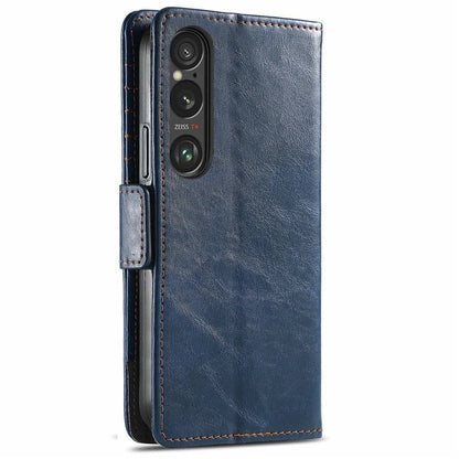 CASENEO 002 Series For Sony Xperia 1 VI Case Wallet Leather Splicing Phone Cover