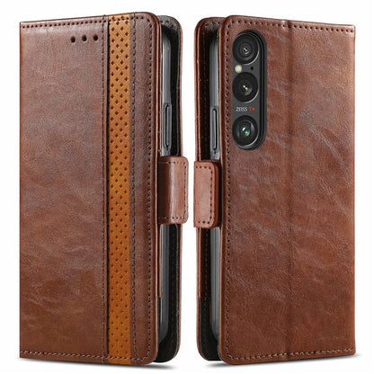 CASENEO 002 Series For Sony Xperia 1 VI Case Wallet Leather Splicing Phone Cover