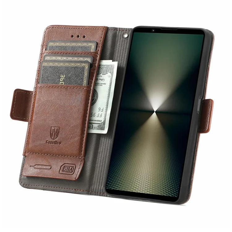 CASENEO 002 Series For Sony Xperia 1 VI Case Wallet Leather Splicing Phone Cover