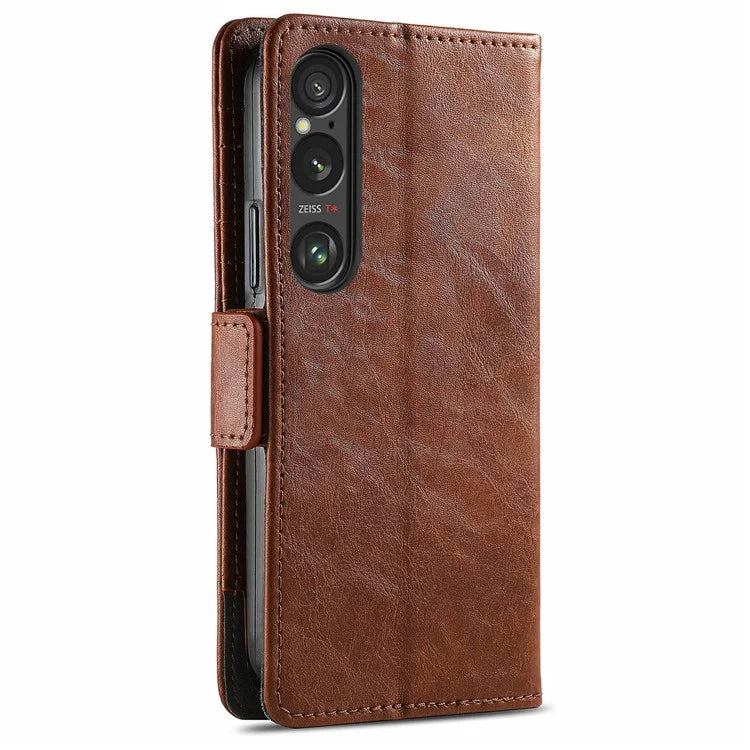 CASENEO 002 Series For Sony Xperia 1 VI Case Wallet Leather Splicing Phone Cover
