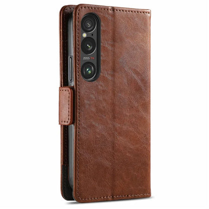 CASENEO 002 Series For Sony Xperia 1 VI Case Wallet Leather Splicing Phone Cover