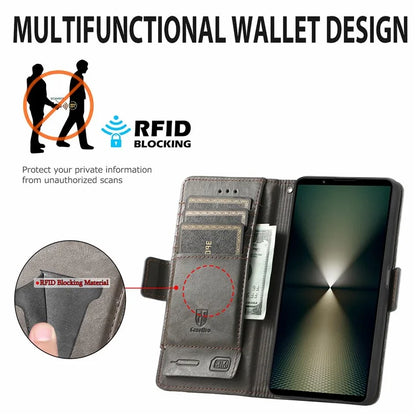 CASENEO 002 Series For Sony Xperia 1 VI Case Wallet Leather Splicing Phone Cover