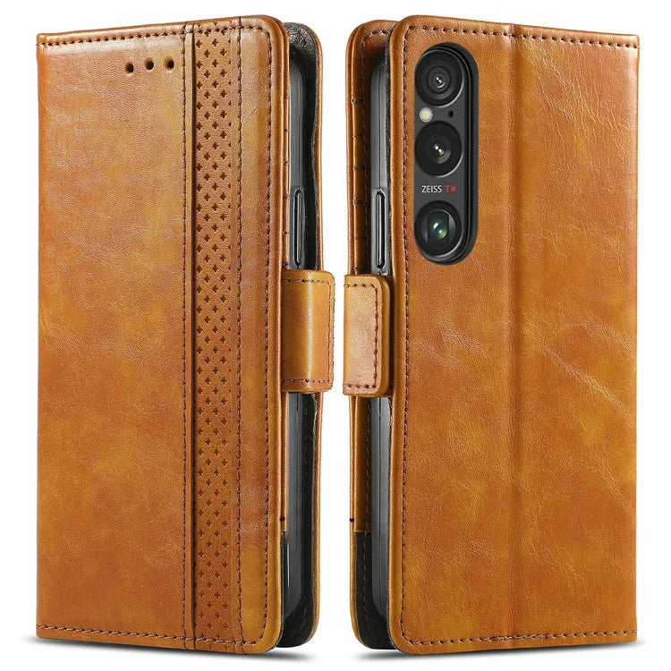 CASENEO 002 Series For Sony Xperia 1 VI Case Wallet Leather Splicing Phone Cover